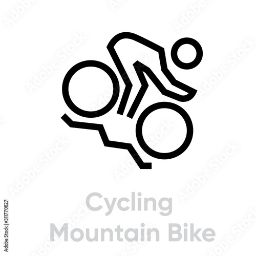 Cycling Mountain Bike sport icons