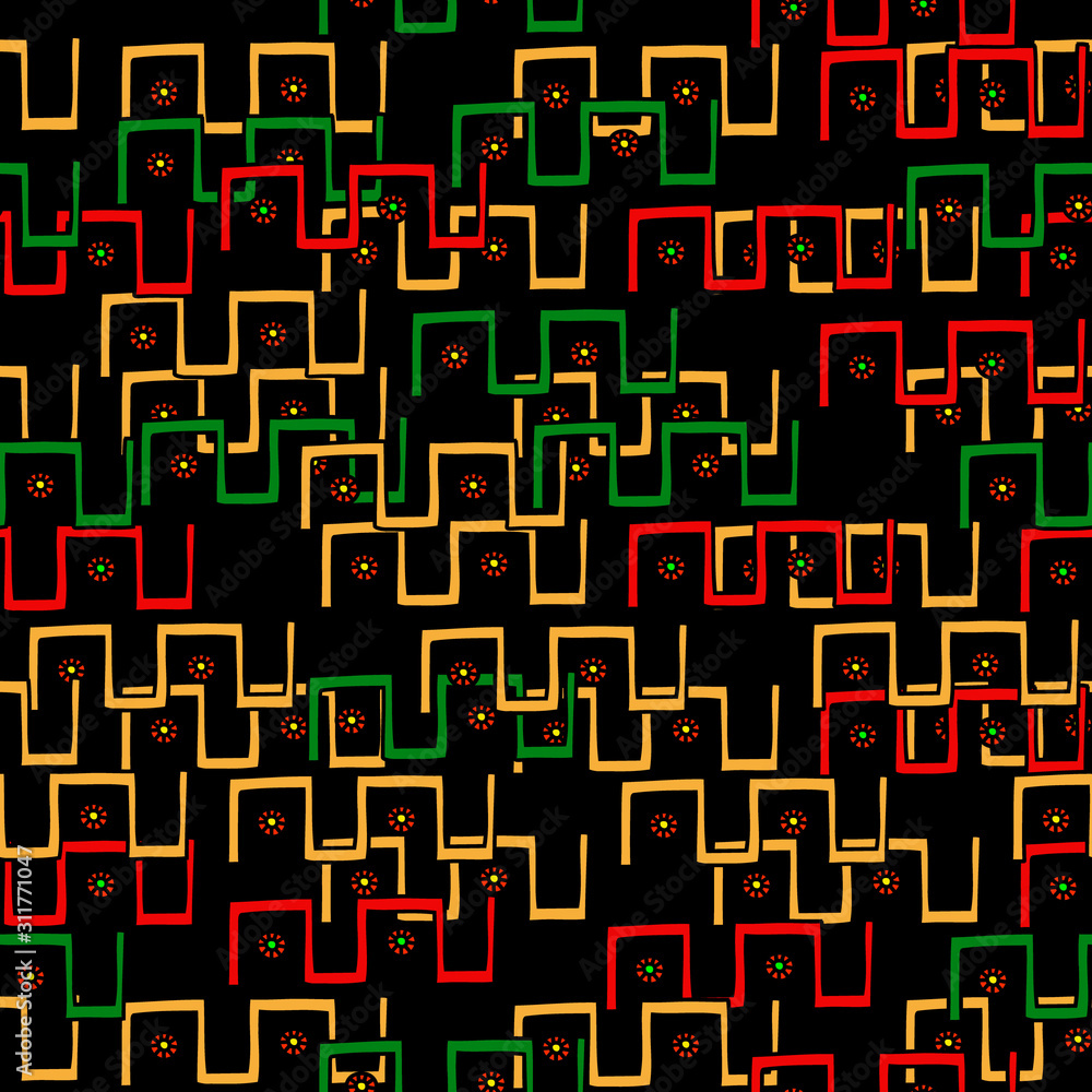 ethnic seamless pattern. Abstract background with colored stripes, Mayan style, Mexico, Brazil. geometric pattern. Creative Vector trendy texture ethnic seamless pattern. Abstract background with colored stripes, Mayan style, Mexico, Brazil. geometric pattern. Creative Vector trendy texture