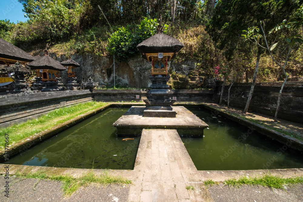 A beautiful view of Goa Gajah temple in Bali, Indonesia.