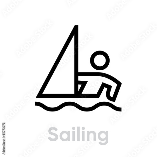 Sailing sport icons