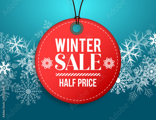 Winter sale banner  vector illustration