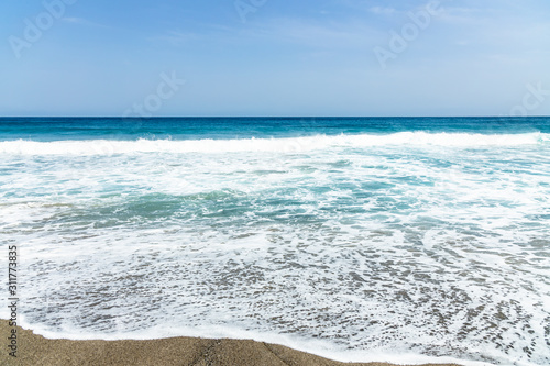 beach view in Niijima island Japan photo