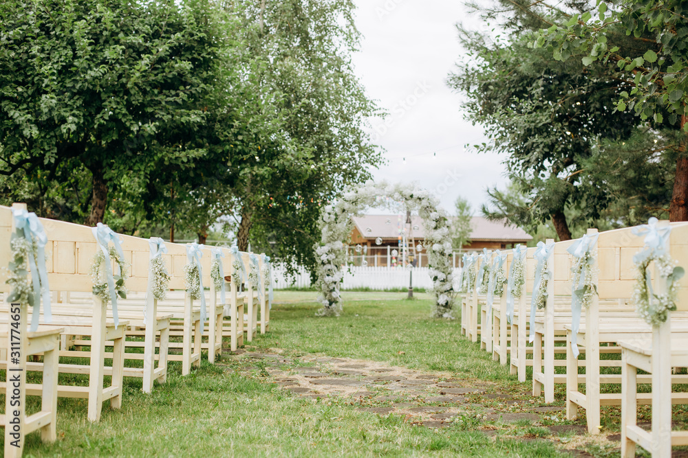 wedding decor flowers postcard chairs ceremony outside wedding decor flowers postcard chairs ceremony outside