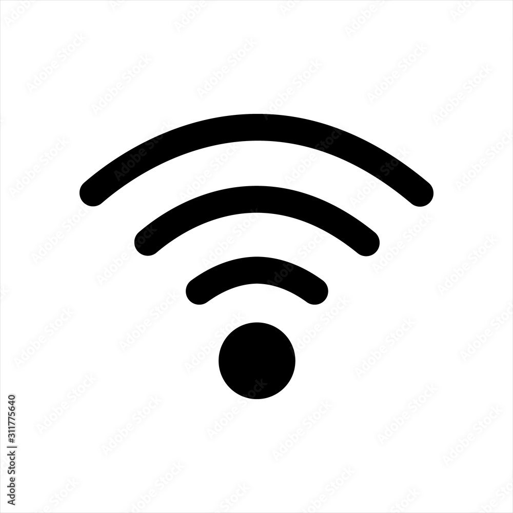black wifi icon. simple flat vector stock isolated on white background eps10 black wifi icon. simple flat vector stock isolated on white background eps10