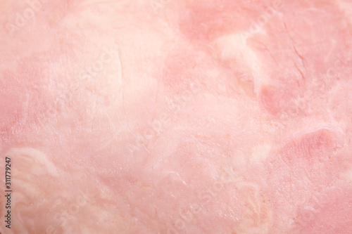 Tasty ham as background, closeup. Fresh delicacy