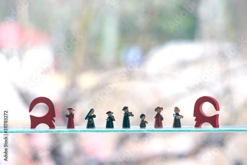 Canvas Print small christmas figures,,sweden, sverige, stockholm