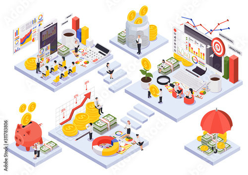 Isometric Wealth Management Concept