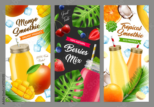Smoothie Vertical Banners Collection