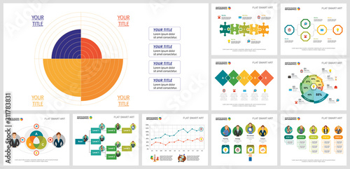 Vivid infographics template set
