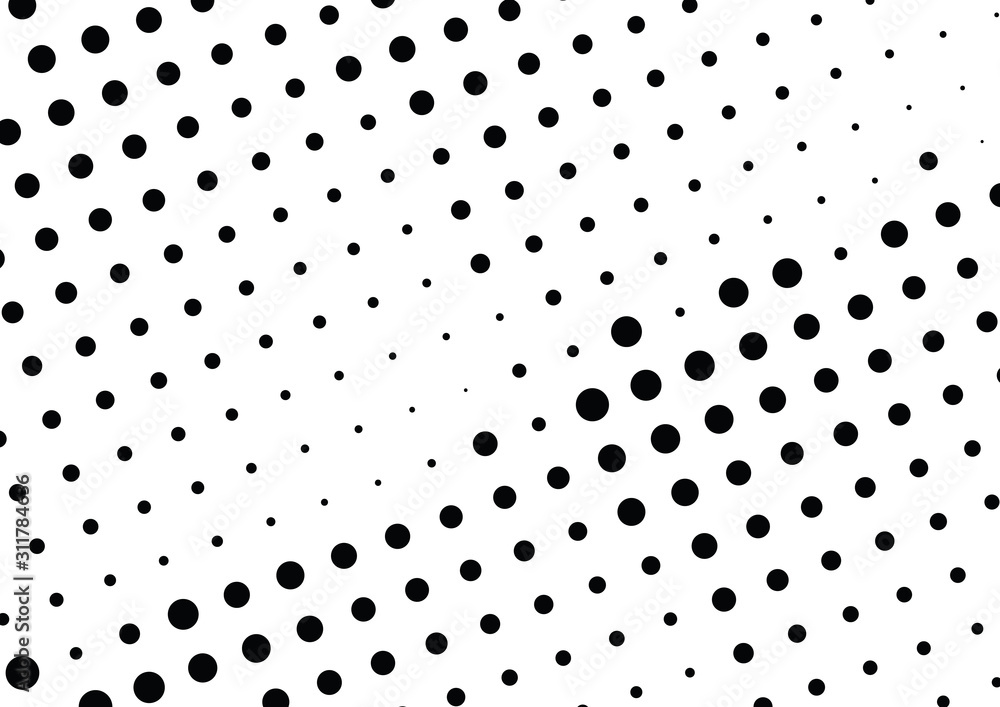 Abstract halftone dotted background. Monochrome pattern with dot and circles.  Vector modern pop art texture for posters, sites, business cards, cover postcards, interior design, labels, stickers.