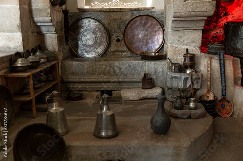 Household utensils of the Ottoman period. Historical artifacts.