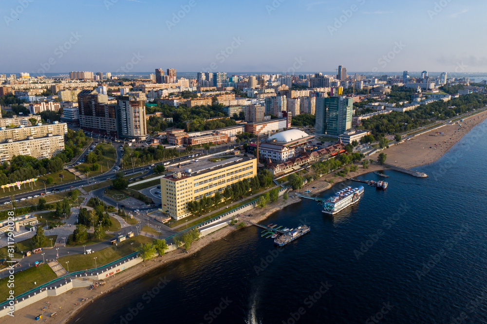 Fototapeta premium Aerial city view