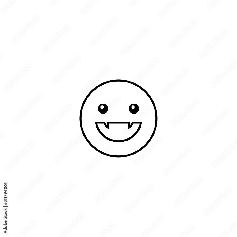 Set of outline emoticons, colorful emoji isolated on white background, vector illustration, smile icon set