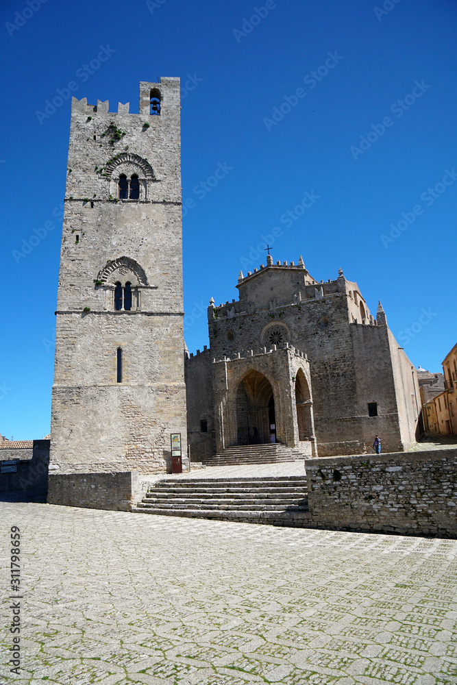 old town of Erice near Trapani in Sicily
