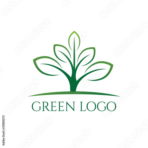 herbal leaf tea green organic beauty supplement vitamin vector logo design