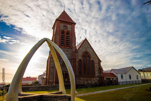 Tableau sur toile Christ Church Cathedral, Stanley, Falkland island (Malvinas Island)