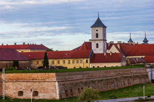 Osijek / Croatia: 10th May 2019: Tvrdja famous fortification at Drava colorful river banks in Osijek
