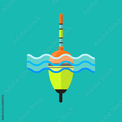 Fishing float vector flat design.