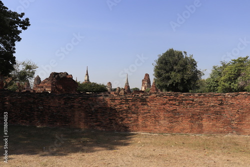 A beautiful view of Ayutthaya city in Thailand.