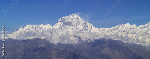 Mountain landscape panoramic view with blue sky © SP Kiran
