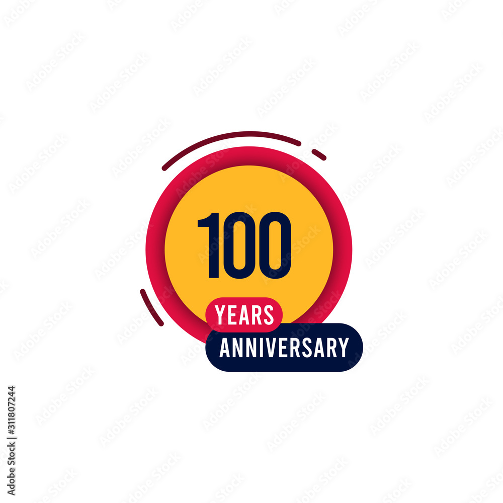 100 Years Anniversary orange yellow Vector Template Design Illustration 100 Years Anniversary orange yellow Vector Template Design Illustration