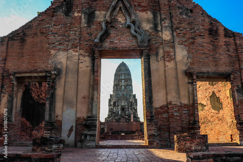 A beautiful view of Ayutthaya city in Thailand.