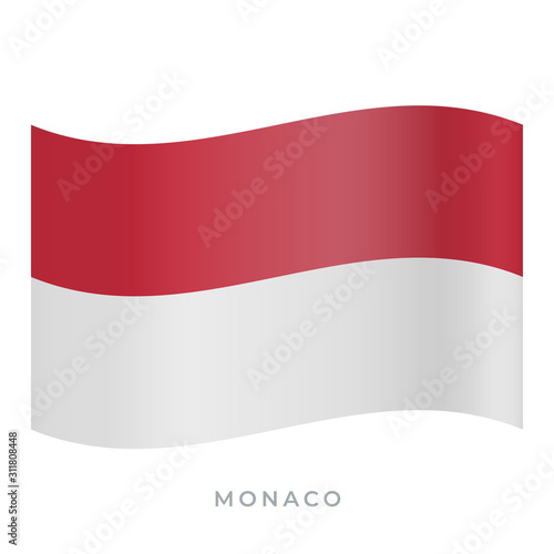 Monaco waving flag vector icon. Vector illustration isolated on white. Free Download Monaco waving flag vector icon. Vector illustration isolated on white. - GFXLoad