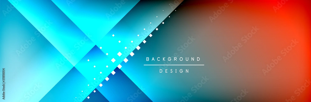 Obraz premium Abstract background - squares and lines composition created with lights and shadows. Technology or business digital template