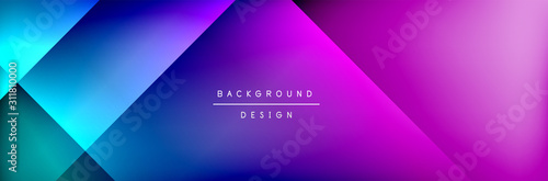 Abstract background - squares and lines composition created with lights and shadows. Technology or business digital template