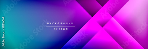 Abstract background - squares and lines composition created with lights and shadows. Technology or business digital template
