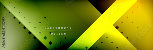Abstract background - squares and lines composition created with lights and shadows. Technology or business digital template