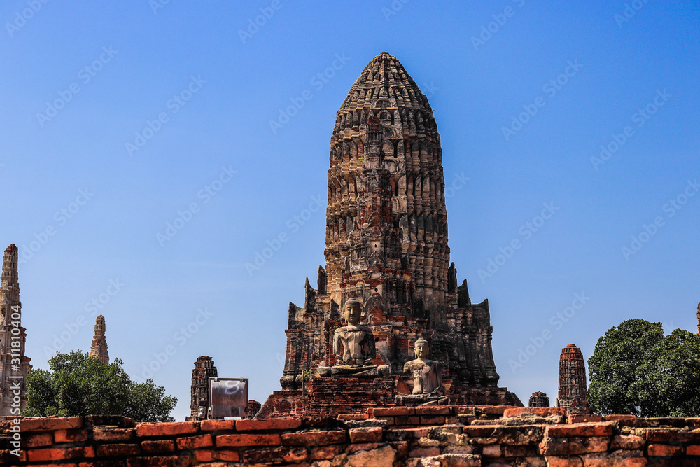 A beautiful view of Wat Chai Wattanaram temple in Ayutthaya, Thailand. A beautiful view of Wat Chai Wattanaram temple in Ayutthaya, Thailand.
