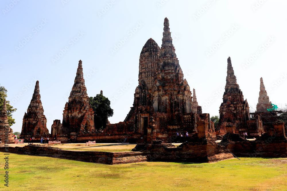 A beautiful view of Wat Chai Wattanaram temple in Ayutthaya, Thailand. A beautiful view of Wat Chai Wattanaram temple in Ayutthaya, Thailand.