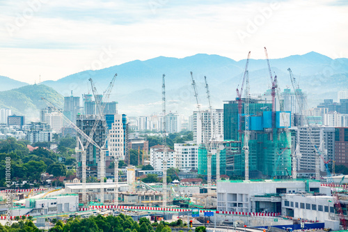 Canvas Print Construction site in Kuala Lumpur