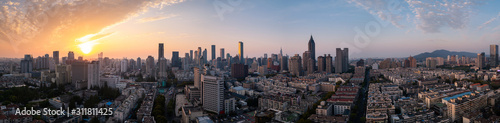 Panoramic View of Skyline of Nanjing City at Sunset © SN