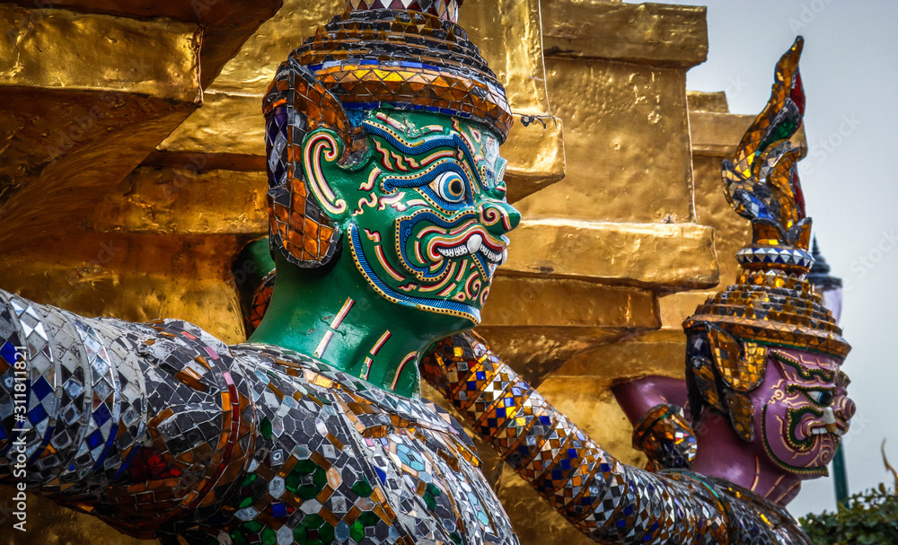 Fototapeta premium A beautiful view of Grand Palace in Bangkok, Thailand.