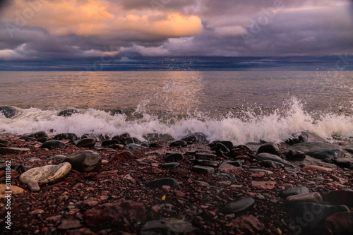 sunset over sea