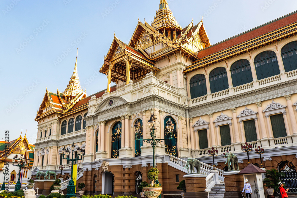 A beautiful view of Grand Palace in Bangkok, Thailand.