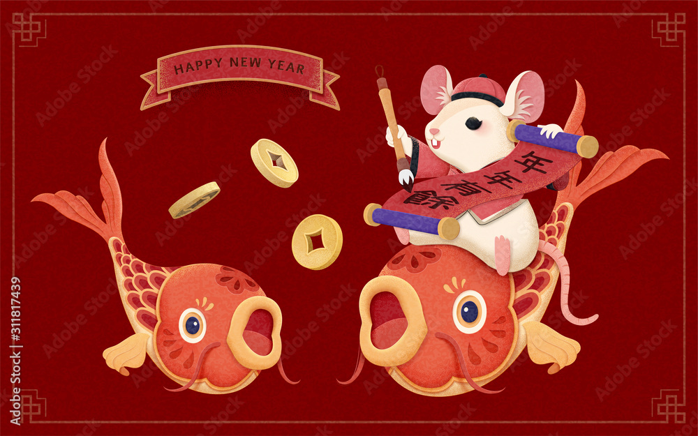 Fototapeta premium Year of the rat collection