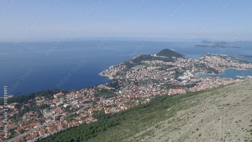 Aerial view of the Old Town of Dubrovnik and beautiful Adriatic sea, Croatia Aerial view of the Old Town of Dubrovnik and beautiful Adriatic sea, Croatia