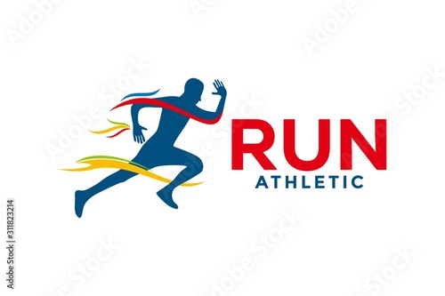 Running Man silhouette Logo Designs  Marathon logo template  run logo vector