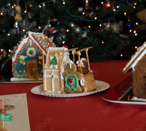 Gingerbread houses ready to eat