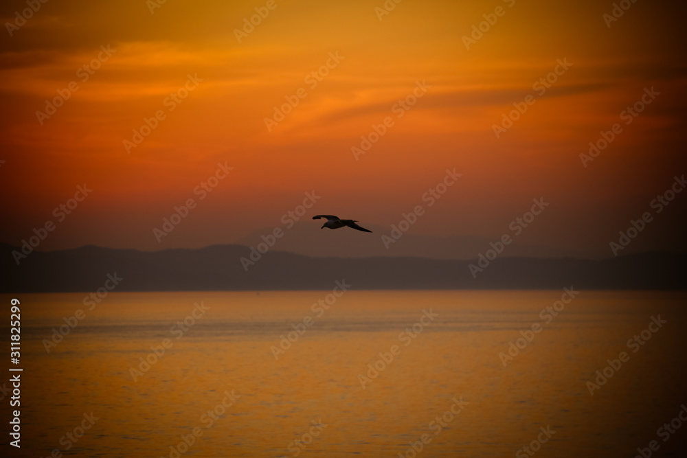 Sunset Greek Isles Santorini Greece