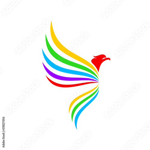 Colorful Eagle Logo Template Design Vector, Creative Eagle Logo concept