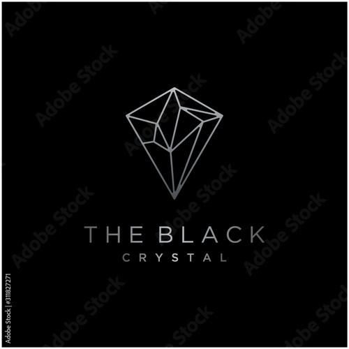 Beauty Gem Diamond Crystal Framework Glass Constellation Luxury for Gemstone Jewelry logo design