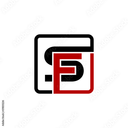 Initial letter fs or sf logo vector templates