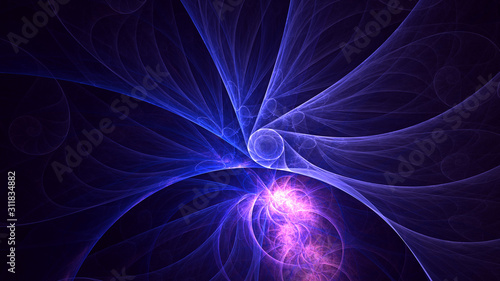 Fractal 3D rendering abstract light background