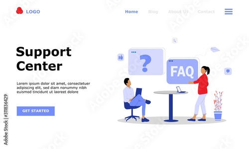 Frequently Asked Questions Vector Illustration Concept , Suitable for web landing page, ui, mobile app, editorial design, flyer, banner, and other related occasion