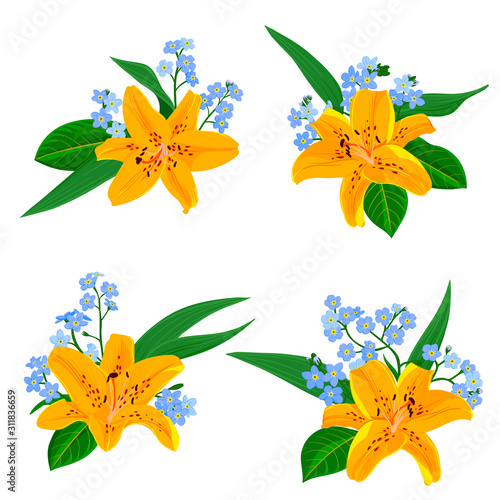 vector drawing flowers