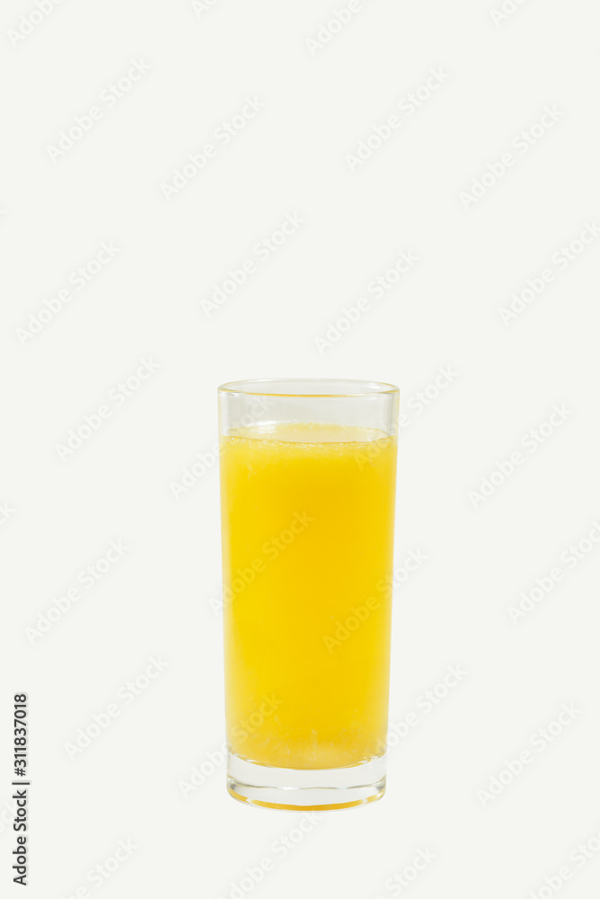 A glass of orange juice isolated on a white background. A glass of orange juice isolated on a white background.